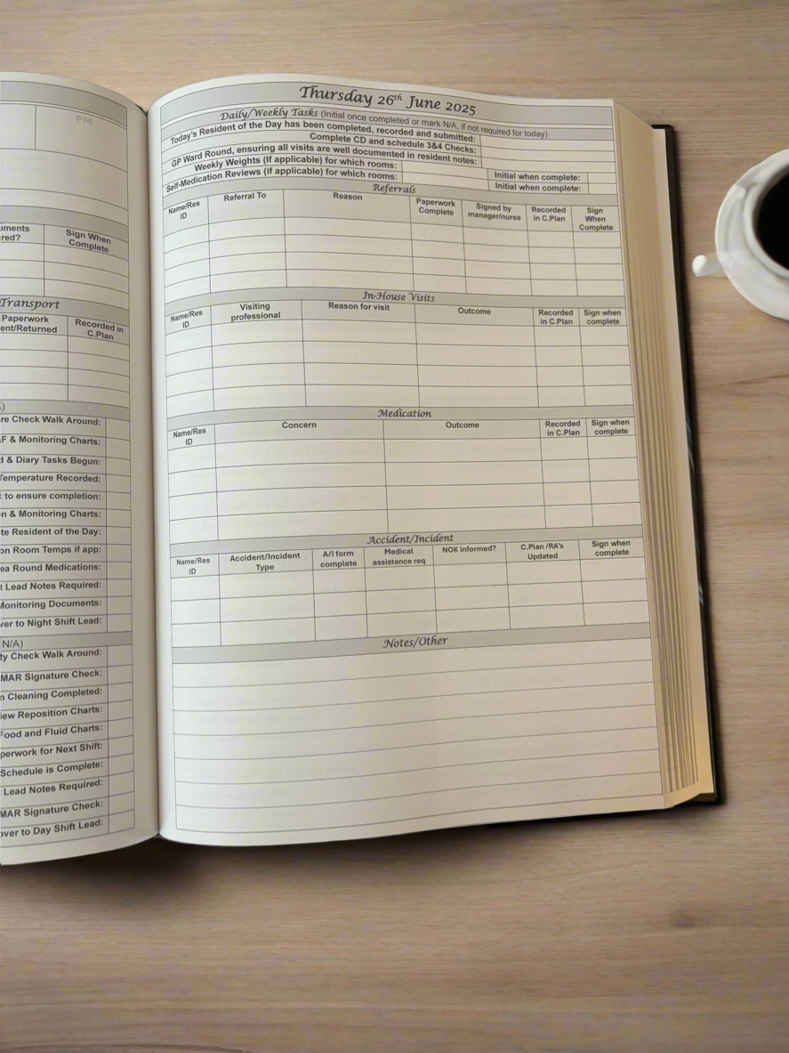 Care Home Daily Diary